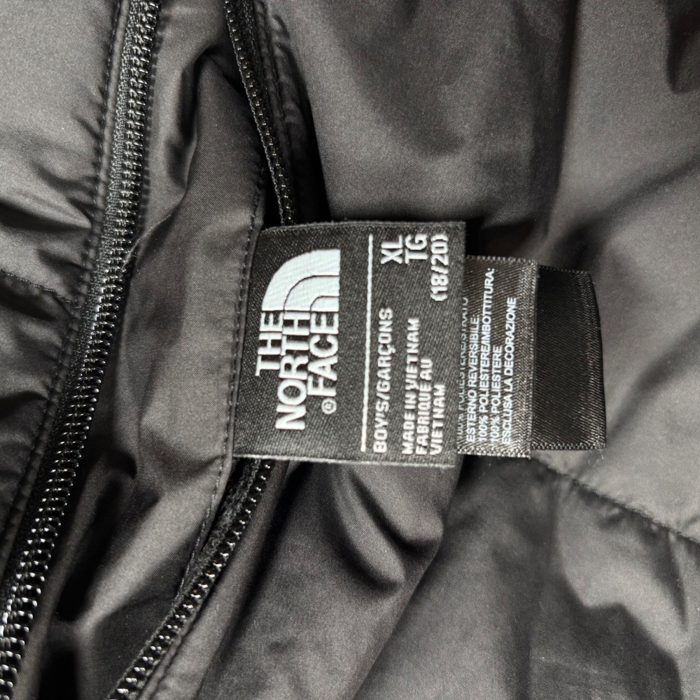 The North Face Reversible Chimborazo Jacket Boys XL 18/20 Black Fleece Lined - Picture 2 of 13